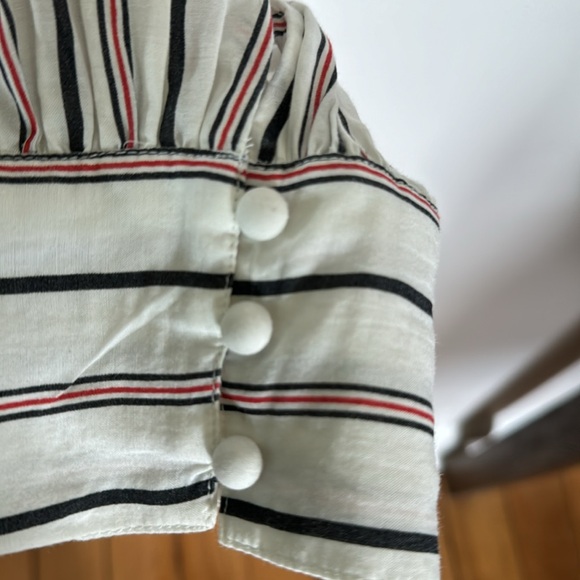 Joie Striped Blouse Size L - Picture 4 of 5